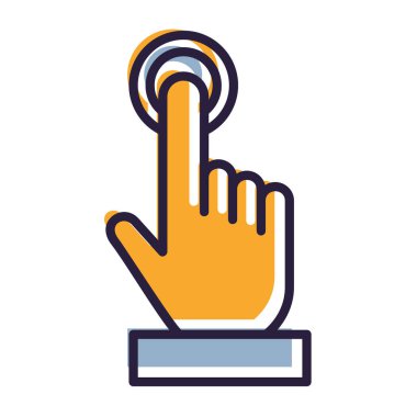 İmleç işaretleyici vektör illüstrasyon tasarımına sahip el