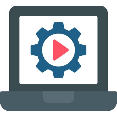 Dizüstü bilgisayar simgesi vektör çizimi