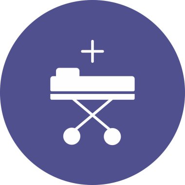 Yatak simgesinin vektör illüstrasyonu