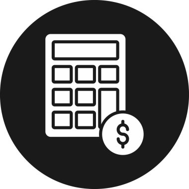 Hesap makinesi. Web simgesi basit illüstrasyon