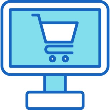 Bilgisayar. Web simgesi basit illüstrasyon