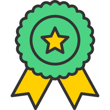 Madalya. Web simgesi basit illüstrasyon