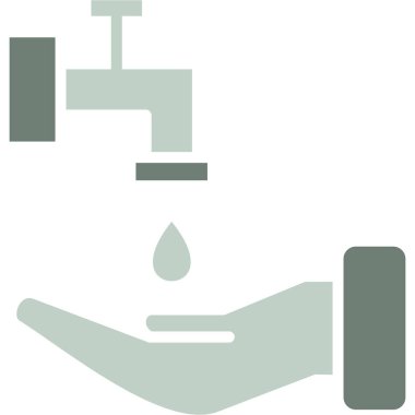 Su musluğu ikonu vektör illüstrasyonu