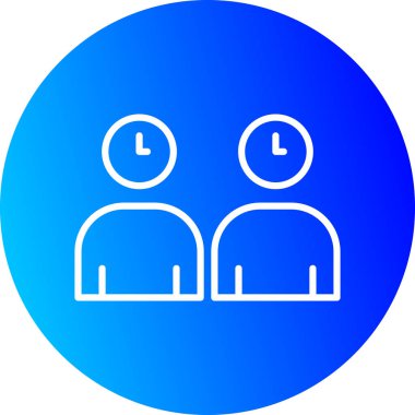 Beyaz bir çemberdeki bir grup insanın vektör çizimi