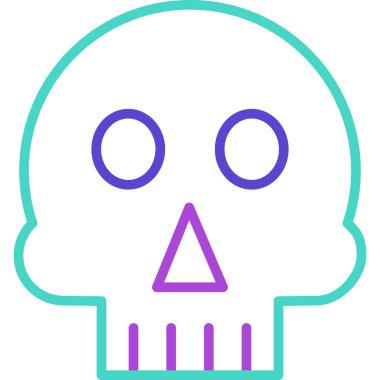 kafatası simgesi modern vektör illüstrasyonu