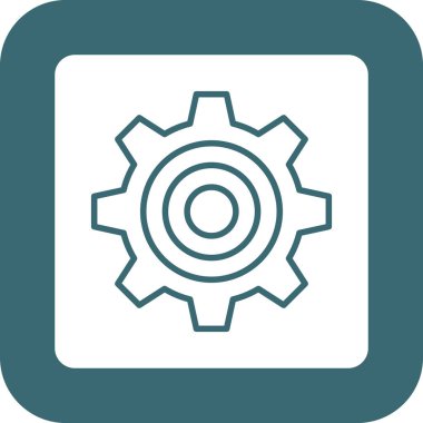 dişli simgesi. düz dizayn biçimi 10