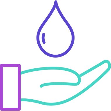 damla simgesi, vektör illüstrasyonu