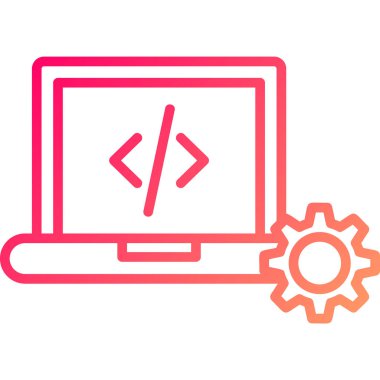 Bilgisayar. Web simgesi basit illüstrasyon