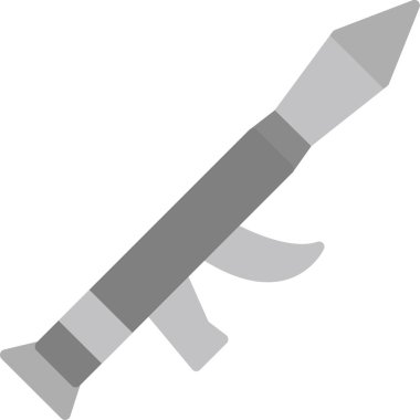 Füze roket simgesi düz stil