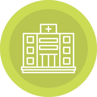 Hastane binası ikonu. vektör illüstrasyonu