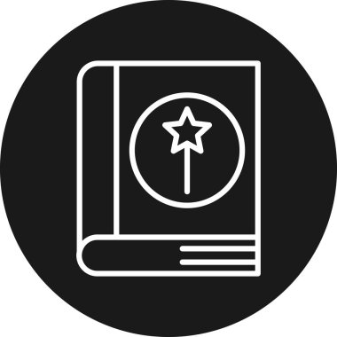 Beyaz arkaplanda izole edilmiş bir daire ile yıldızın vektör simgesi