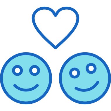 Mutlu emoji yüz simgesi simgesi - özet biçimi