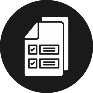 Belge. Web simgesi basit illüstrasyon