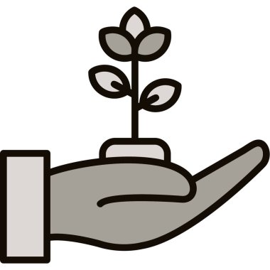 Bahçe bitkisi simgesi, vektör illüstrasyonu