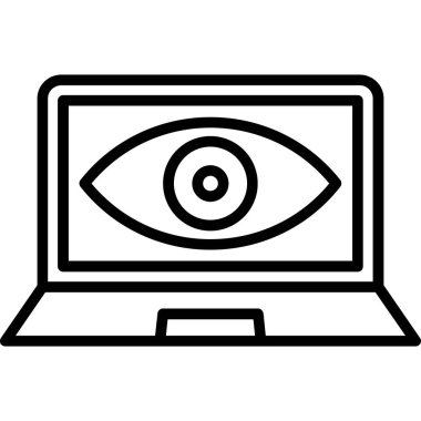 büyüteç vektör illüstrasyonlu bilgisayar ekranı