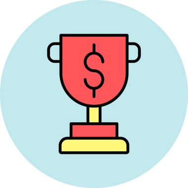 Kupa ikonu. düz tasarım biçimi.