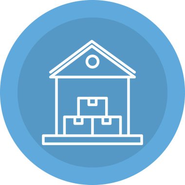 Bina. Web simgesi basit illüstrasyon