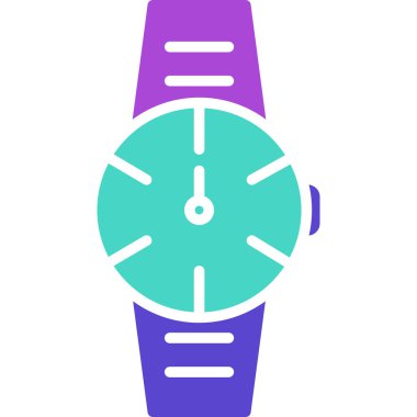 Kol Saati Basit Vektör Simgesi İllüstrasyonu