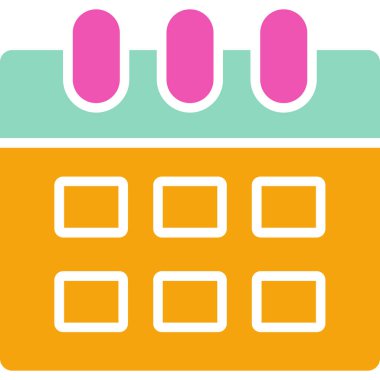 Takvim simgesi, vektör çizimi