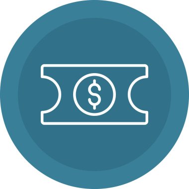 Dolar işareti. Web simgesi basit illüstrasyon