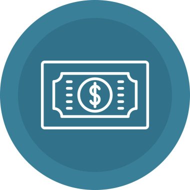 Dolar. Web simgesi basit illüstrasyon