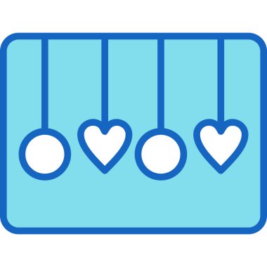 Kalpler. Web simgesi basit illüstrasyon