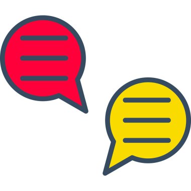 Sohbet baloncukları simgesi, vektör illüstrasyonu