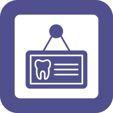 Diş simgesi vektör illüstrasyonu