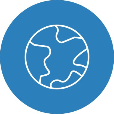 Ana hatlar biçiminde küresel dünya dünya simgesi