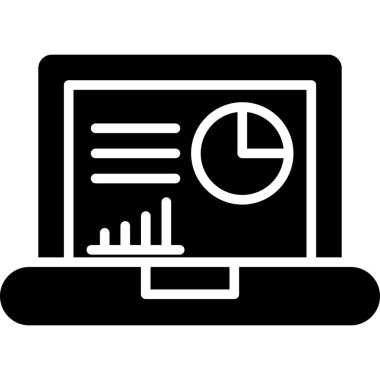 Grafik şeması vektör illüstrasyonlu bilgisayar monitörü