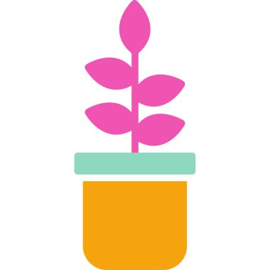 Bitki. Web simgesi basit illüstrasyon