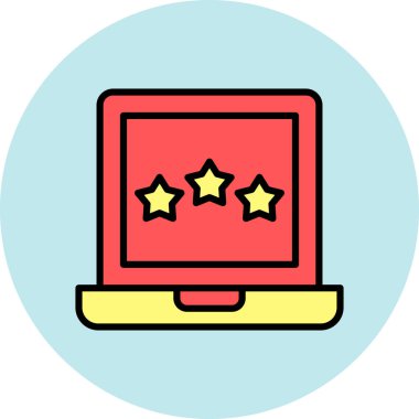 Dizüstü bilgisayar simgesi vektör çizimi