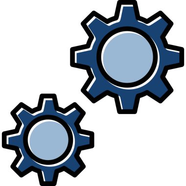 Vites ve dişli ikonu. vektör illüstrasyonu