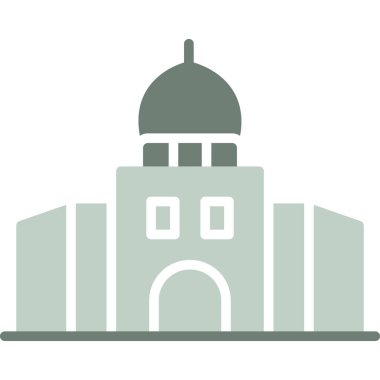 Cordoba Camii Basit Vektör Simgesi İllüstrasyonu