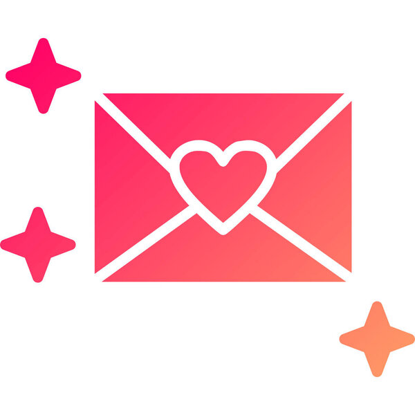 письмо любви сердцу с вектором дня Валентины