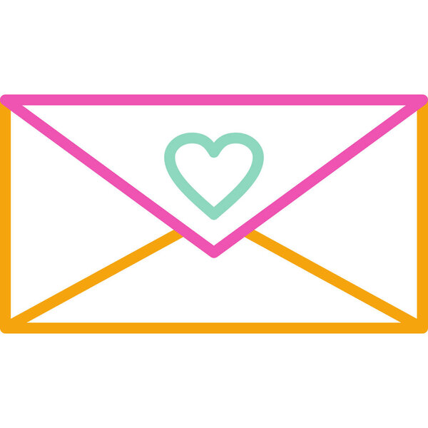 конверт с векторной иллюстрацией буквы любви