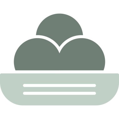 Yaprak ikonlu bulut. vektör illüstrasyonu