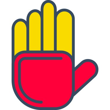 Eldiven simgesi vektör illüstrasyonu