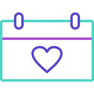 Kalp. Web simgesi basit illüstrasyon