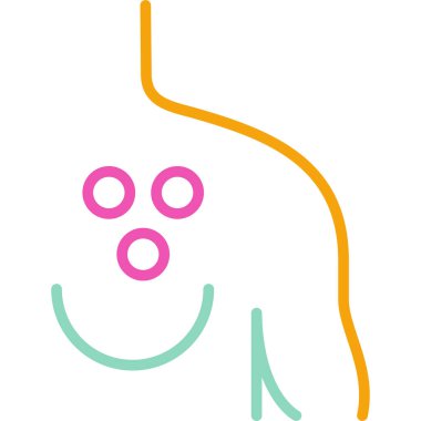 Şirin bir çizgi film karakterinin vektör çizimi