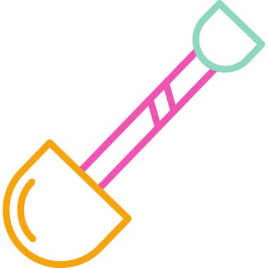 Kürek simgesinin vektör illüstrasyonu