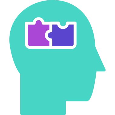 Beyin. Web simgesi basit illüstrasyon