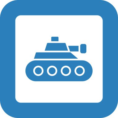 Tank simgesi, vektör çizimi