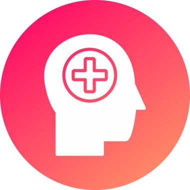 Beyin. Web simgesi basit illüstrasyon