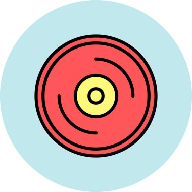 Dairesel bir simgenin vektör illüstrasyonu