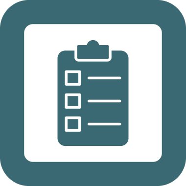 Kontrol listesi web simgesi basit vektörü