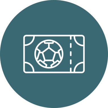 Futbol topu ikonu. vektör illüstrasyonu