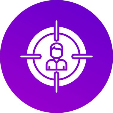 Benzersiz insan simgesi vektör illüstrasyonu