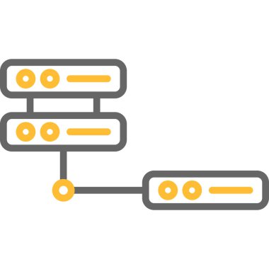 ağ bağlantısı renk çizgisi simgesi