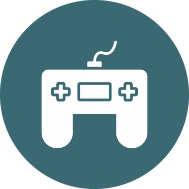 oyun denetleyici düz simge, vektör illüstrasyonu